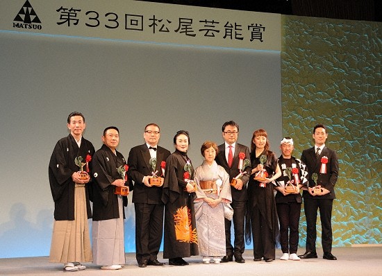 中村勘九郎が松尾芸能賞新人賞を受賞しました