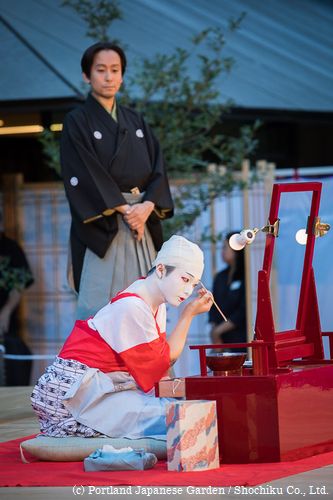梅丸がポートランド日本庭園で歌舞伎の魅力を発信