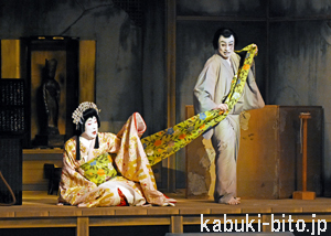『再桜遇清水』 左より、中村雀右衛門、市川染五郎 歌舞伎座「秀山祭九月大歌舞伎」初日開幕