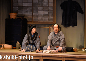 『芝浜革財布』 左より、片岡孝太郎、中村芝翫 歌舞伎座「三月大歌舞伎」初日開幕