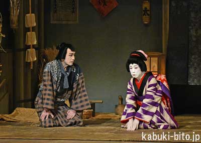 『絵本合法衢』 左より、片岡仁左衛門、片岡孝太郎 歌舞伎座「四月大歌舞伎」初日開幕