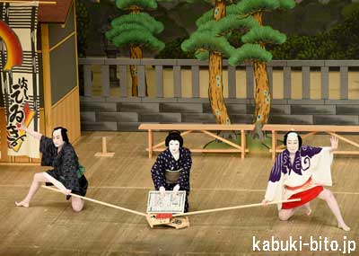 『夏祭浪花鑑』 左より、中村錦之助、尾上菊之助、中村吉右衛門 歌舞伎座「六月大歌舞伎」初日開幕