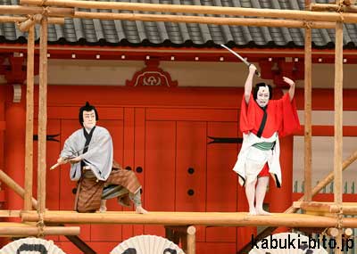 『野晒悟助』 左より、市川左團次、尾上菊五郎 歌舞伎座「六月大歌舞伎」初日開幕