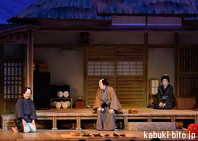 『花魁草』 左より、中村獅童、坂東彌十郎、中村扇雀 歌舞伎座「八月納涼歌舞伎」初日開幕