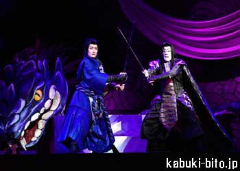 『NARUTO -ナルト-』 左より、中村隼人、市川笑三郎 新作歌舞伎『NARUTO -ナルト-』初演、開幕