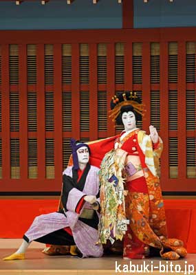 『助六曲輪初花桜』 左より、片岡仁左衛門、中村七之助 歌舞伎座「芸術祭十月大歌舞伎」初日開幕