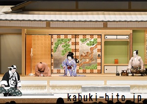 『土屋主税』 奥左より、坂東彌十郎、中村壱太郎、中村扇雀/手前、片岡愛之助 大阪松竹座「壽初春大歌舞伎」初芝居の幕が開く