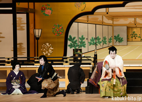 『一條大蔵譚』 左より、中村雀右衛門、中村梅玉、松本白鸚 歌舞伎座「壽 初春大歌舞伎」初日開幕