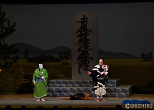 『御存 鈴ヶ森』 左より、尾上菊五郎、中村吉右衛門 歌舞伎座「四月大歌舞伎」初日開幕