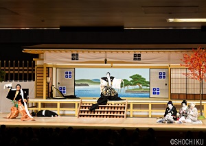 『盛綱陣屋』 左より、市川左團次、片岡仁左衛門、中村勘太郎、中村雀右衛門、片岡孝太郎、片岡秀太郎 歌舞伎座「三月大歌舞伎」初日開幕