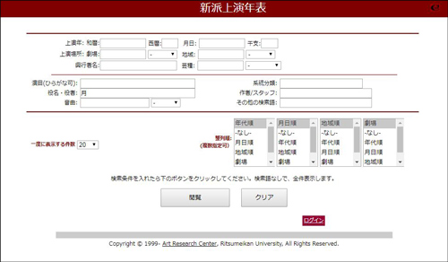 松竹大谷図書館「新派上演年表」公開