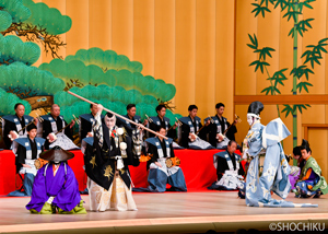 『勧進帳』左より、片岡孝太郎、片岡仁左衛門、松本幸四郎 歌舞伎座「秀山祭九月大歌舞伎」初日開幕