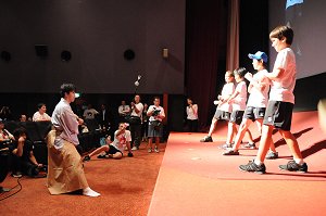 松也 世界少年野球大会「歌舞伎勉強会」で歌舞伎の魅力を紹介