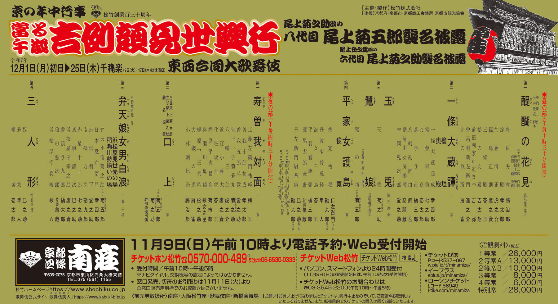 吉例顔見世興行