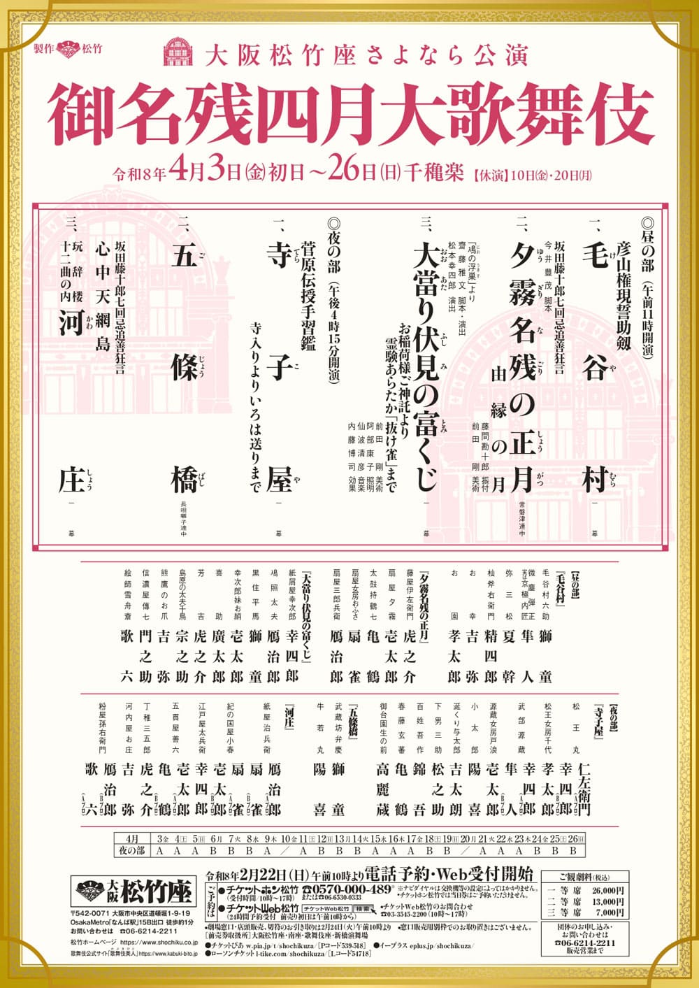 御名残四月大歌舞伎