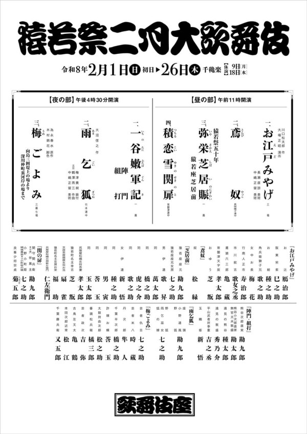 猿若祭二月大歌舞伎