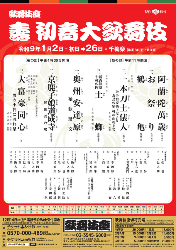 壽 初春大歌舞伎