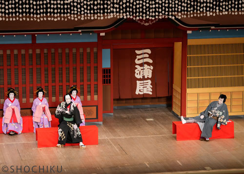 『黒手組曲輪達引』左より、松本幸四郎、中村芝翫 歌舞伎座「四月大歌舞伎」初日開幕