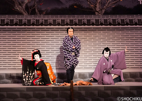『三人吉三巴白浪』左より、中村時蔵、中村錦之助、坂東彦三郎 歌舞伎座「團菊祭五月大歌舞伎」初日開幕