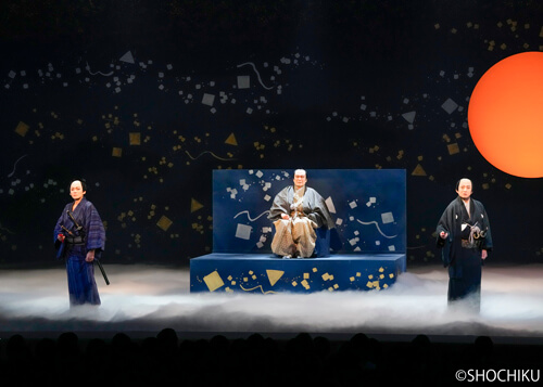『鬼平犯科帳』左より、市川染五郎、松本白鸚、松本幸四郎 歌舞伎座「七月大歌舞伎」初日開幕