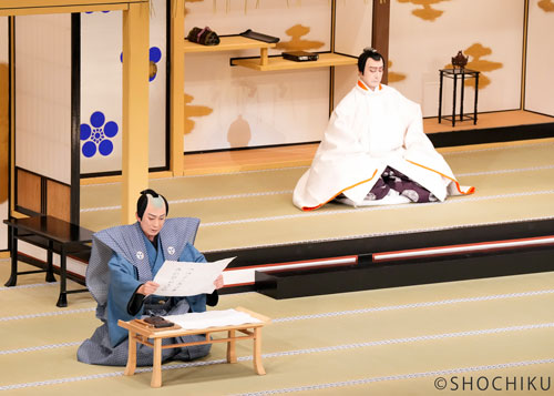 『筆法伝授』(Aプロ)左より、松本幸四郎、片岡仁左衛門 歌舞伎座「秀山祭九月大歌舞伎」初日開幕