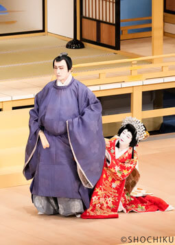 『道明寺』(Aプロ)左より、片岡仁左衛門、尾上左近 歌舞伎座「秀山祭九月大歌舞伎」初日開幕