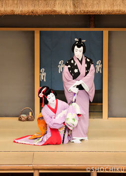 『賀の祝』(Aプロ)左より、中村壱太郎、中村時蔵 歌舞伎座「秀山祭九月大歌舞伎」初日開幕