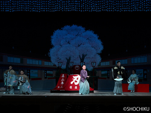 『歌舞伎の魅力』左より、中村翫延、中村橋三郎、真山隼人、中村芝歌蔵
