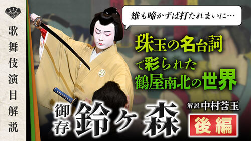 かぶチャン～歌舞伎のミカタch～　莟玉による演目解説『御存 鈴ヶ森』（後編）公開のお知らせ