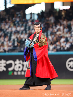 愛之助がエスコンフィールドHOKKAIDOで『連獅子』とファーストピッチを披露