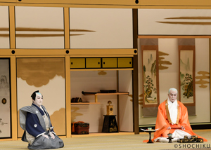 『河内山』左より、中村芝翫、松本白鸚 歌舞伎座「壽 初春大歌舞伎」初日開幕