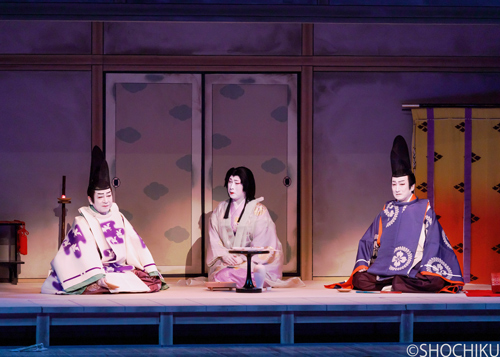 『狐と笛吹き』 左より、中村梅玉、中村雀右衛門、中村錦之助