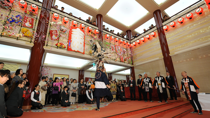 歌舞伎座で「木遣り始め」