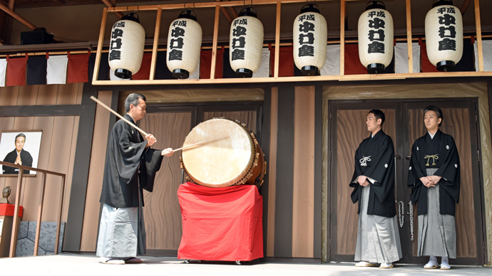 「名古屋平成中村座」に8年ぶりの一番太鼓