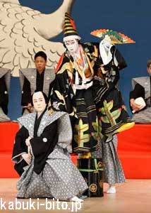 『松寿操り三番叟』 左より、中村吉之丞、松本幸四郎 歌舞伎座「秀山祭九月大歌舞伎」初日開幕