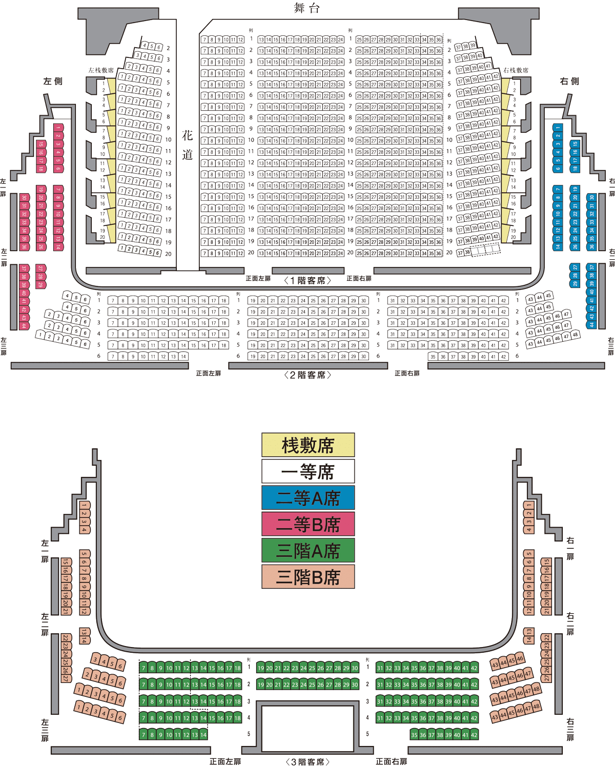 新橋演舞場座席表