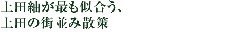 上田紬が最も似合う、上田の街並み散策